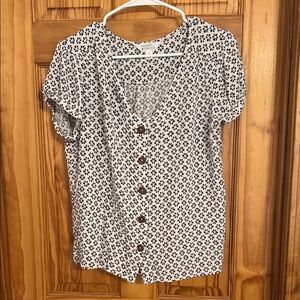 Market & Spruce | Short Sleeve Blouse